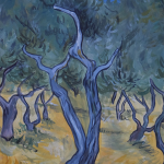 Reprodukcja ,,Gaj Oliwny" Vincent van Gogh - Detal drzewa