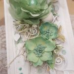 Kartka z zielonym kwiatem - Z boku