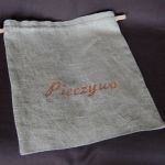 Worek na pieczywo - brązowy haft - 