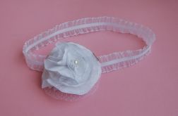 Opaska niemowlęca - "Delikatność w bieli"