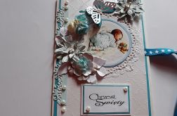 Kartka na chrzest kopertówka