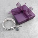 Brasoletka z rzemienia - White Leather - 