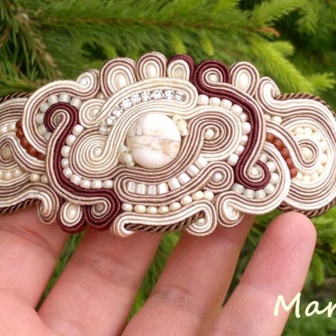 Bransoletka Kremowo-Beżowa Howlit