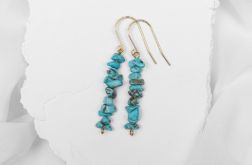 Kolczyki z turkusem.