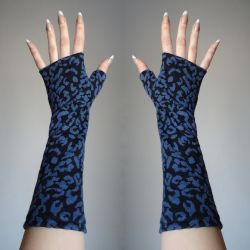 Rękawiczki mitenki niebieskie centki