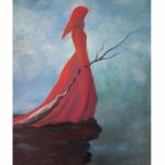 Allisandre, ręcznie malowany obraz olejny. - obraz kobieta