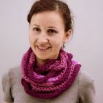 Zamotka, włóczkowy naszyjnik, makaronowy szal - 