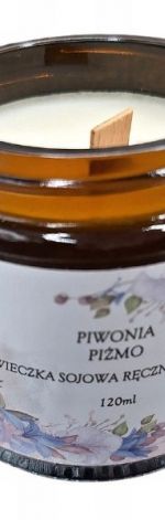 Świeczka Sojowa Handmade Piwonia Piżmo 