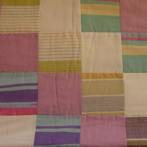 narzuta, pled patchwork wrzosowo-różowa