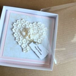 169,kartka na chrzest św. w pudełku z torebką