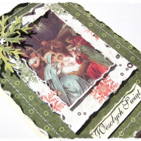 Kartka świąteczna ze stajenką