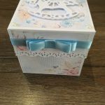 Exploding Box, kartka 3D Chrzest - chłopiec - 