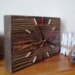 Zegar drewniany z kostek NA PREZENT - 
