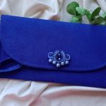 Torebka kopertówka soutache sutasz szafirowa - kobaltowa