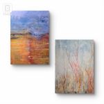 Kompozycja prac na płótnie,  Polskie knieje,  100x70x2cm  - 