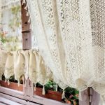 Zasłona koronkowa do pokoju do salonu boho frędzle 140/260cm - 