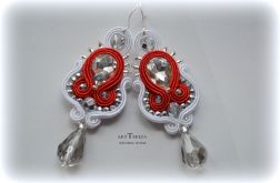 ślubne kolczyki sutasz z kryształami