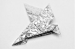 Magnes na lodówkę origami ptaszek pejzaż