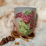 Bzy. Ręcznie malowany kubek 300 ml. - Ręcznie malowane