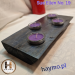 Świecznik drewniany buk Ozean szelak żywica Sue Ellen No. 19 - 