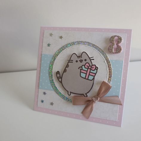 Kartka na urodziny kotek Pusheen