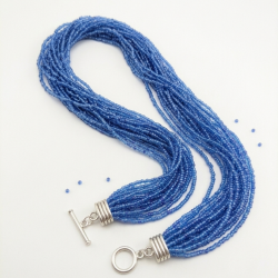 Naszyjnik Niebieski Sznurki Korali