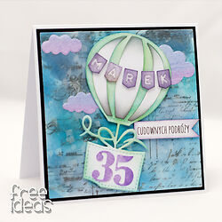 Kartka urodzinowa z balonem na 35 KU1959