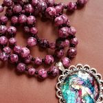 Naszyjnik - Witrażowa dziewczyna - Naszyjnik - Witrażowa dziewczyna