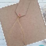 Kartka urodzinowa (lub na inną okazję) z bukietem czerwonych tulipanów - Tył kartki i tył etykietki