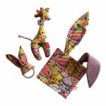 Zestaw prezentowy Zyrafa, szmatka sensoryczna i uszy Funny Food - 