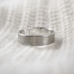 Satyna - srebrna obrączka (1900-37) - Prosty pierścionek