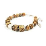 Bransoletka srebro i jaspisy. - Bransoletka srebro i jaspisy.