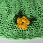Zielona ażurowa czapka - 