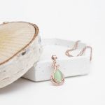 Naszyjnik 'Velvetina' - różowe srebro - 