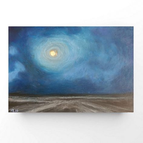 Noc-praca pastelami olejnymi