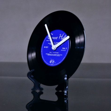 Zegar stojący płyta winylowa winyl retro mini