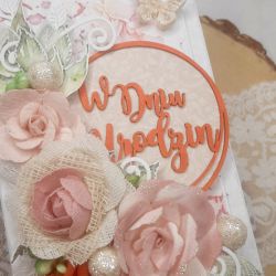 Kartka różowo-pomarańczowa