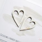 Kartka ŚLUBNA z sercami 1 - pudełko - Pamiątka ślubu z sercami