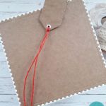 Kartka świąteczna z uroczą wyderką - Tył kartki i tył koperty