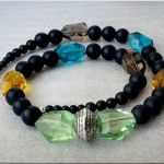 naszyjnik 130 - naszyjnik z onyksu i kryształu