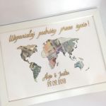 Mapa Świata w ramce A4 - 