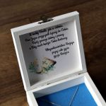 Pudełko na łańcuszek - prezent na komunię 2 - Pudełko na łańcuszek z okazji pierwszej komunii świętej pamiątka komunijna prezent komunijny dla chłopca komunia personalizowane pudełko