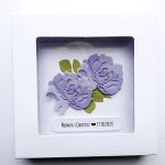 Delikatna kartka ślubna z różami handmade - Kartka ślubna w ozdobnym pudełku