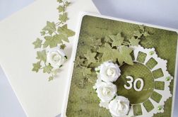 Kartka ROCZNICOWA 30 LAT z bluszczem