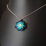 Turkusowy Komplet Biżuterii "Crystal Zircon" - delikatny koralikowy naszyjnik