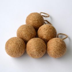 BOMBKI CHOINKOWE - Z JUTY - DUŻE