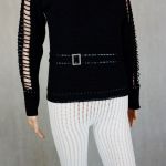 Bluzka HAND MADE czarna - Sweter rękodzieło