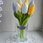 Tulipany materiałowe, z bawełny, Dzień Matki - null