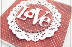 Kartka na Ślub z napisem LOVE 4