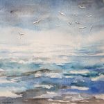 Morze-akwarela 20/20 cm .. - 